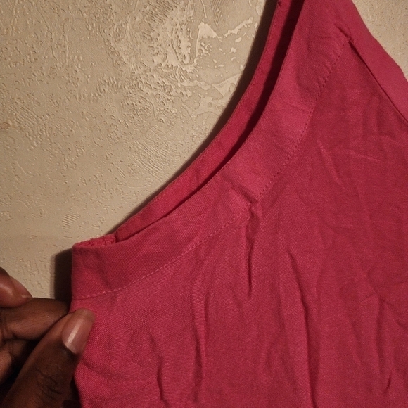 Marisol Pink Eyelet Button Down Rayon Cami Size L NWT - Picture 3 of 9